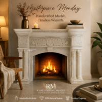 Rameshwaram Marble handcrafted marble fireplace Udaipur